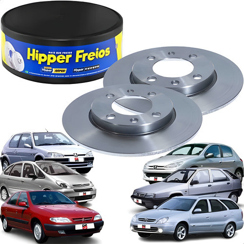 Par 2 Discos De Freio Traseiro Solido Xsara Zx 206 207..