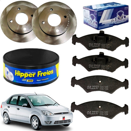 Kit Disco + Pastilhas Fiesta Class 1.6 2009 2010 2011 S/abs