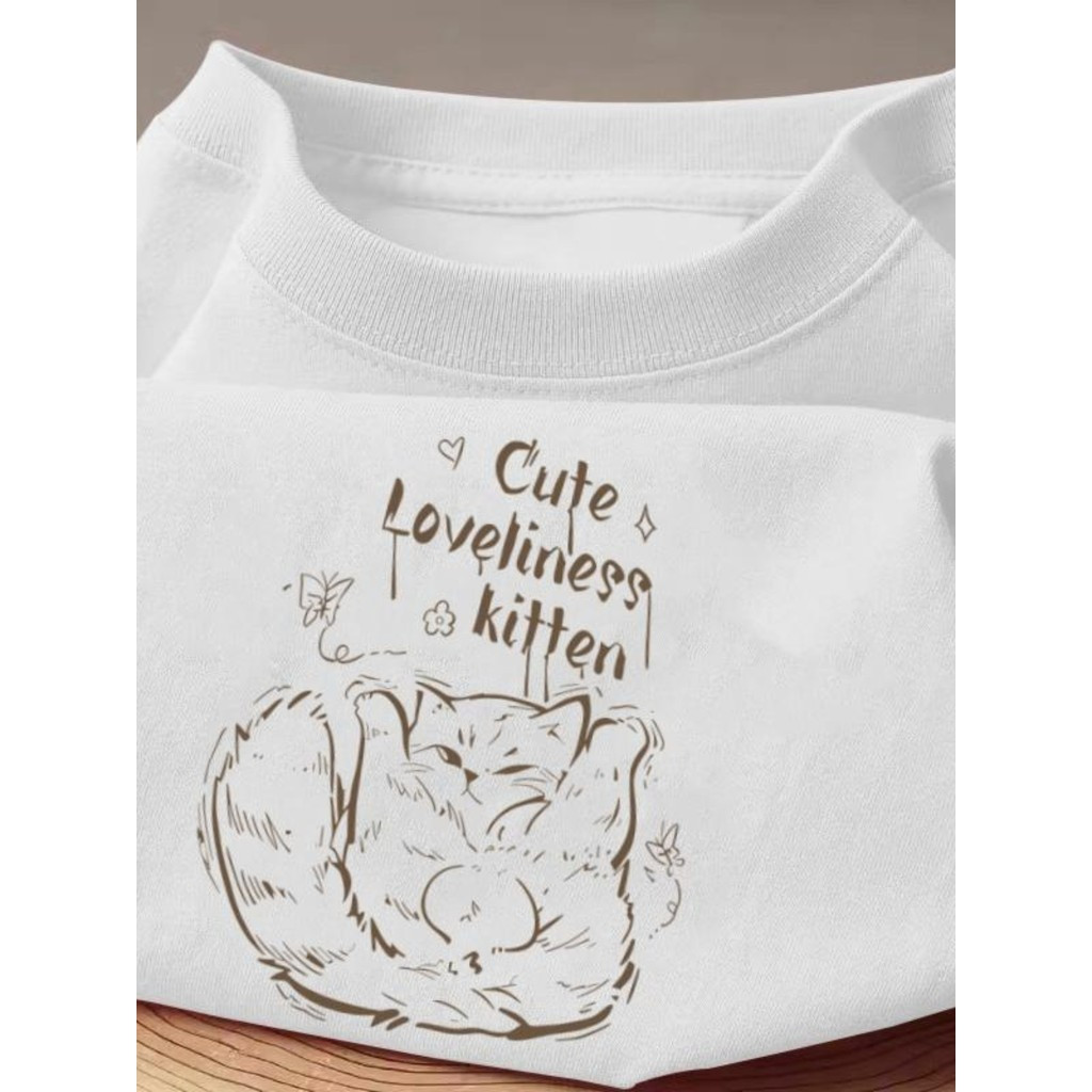 [Camiseta Premium Algodão Puro]LA Plus Size Unissex-Oversized Confortável Estilo Casual Camiseta Tecido Respirável#26586