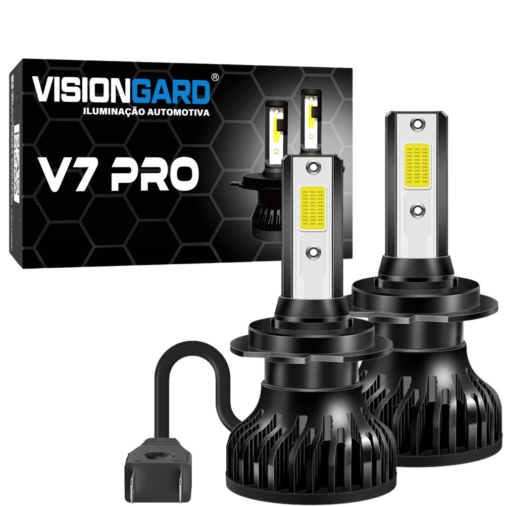 Par Lâmpada Super Led V7 H1 H3 H7 H11 H16 H27 Hb3 Hb4 6000k 12v 36w