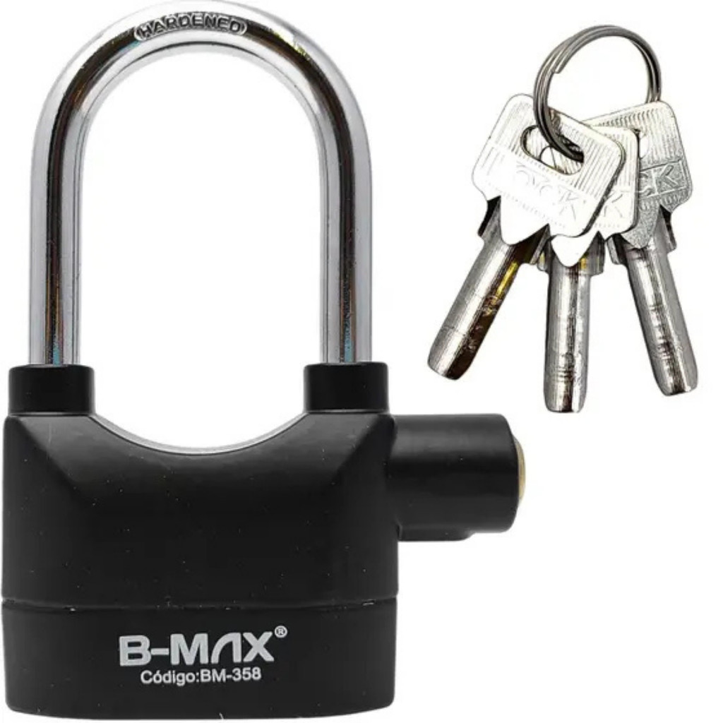 Cadeado com Alarme Sonoro B-Max Alta Segurança Completa