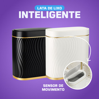 Lixeira Inteligente Sensor Automático Luxo 7L Sofisticada Cesto Lixo Casa Quarto Banheiro Cozinha em Oferta na Shopee