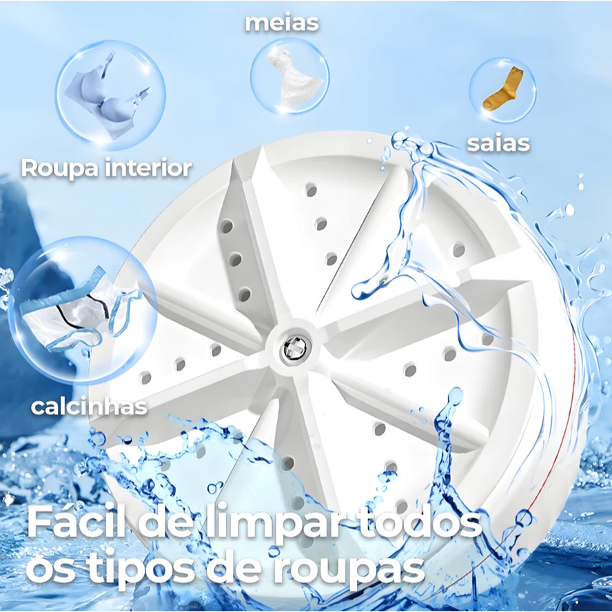 Mini Máquina de Lavar Roupas Panos Toalhas no Balde Portátil Ultrassônica Lavanderia USB Lava Louças com USB