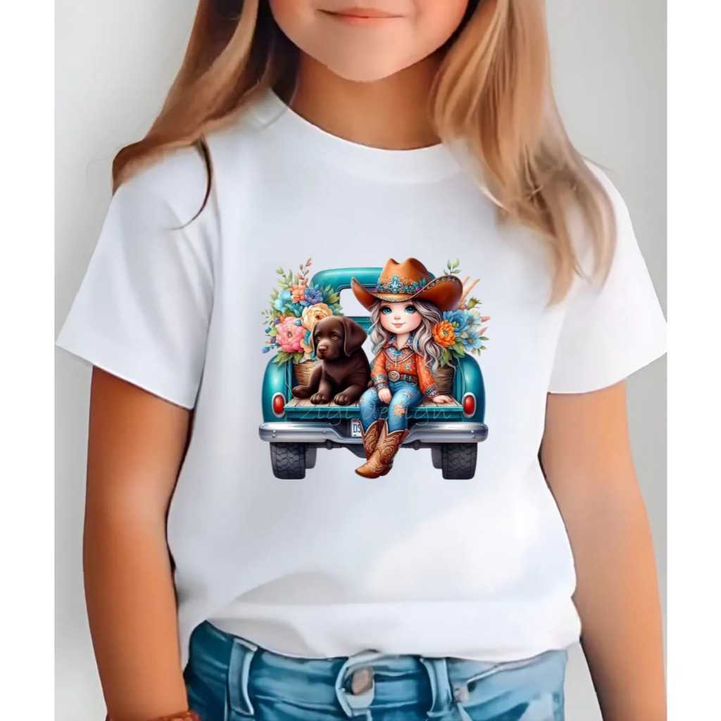 Camiseta Camisa Blusa Infantil Caminhonete Country Diversos Modelos promoção