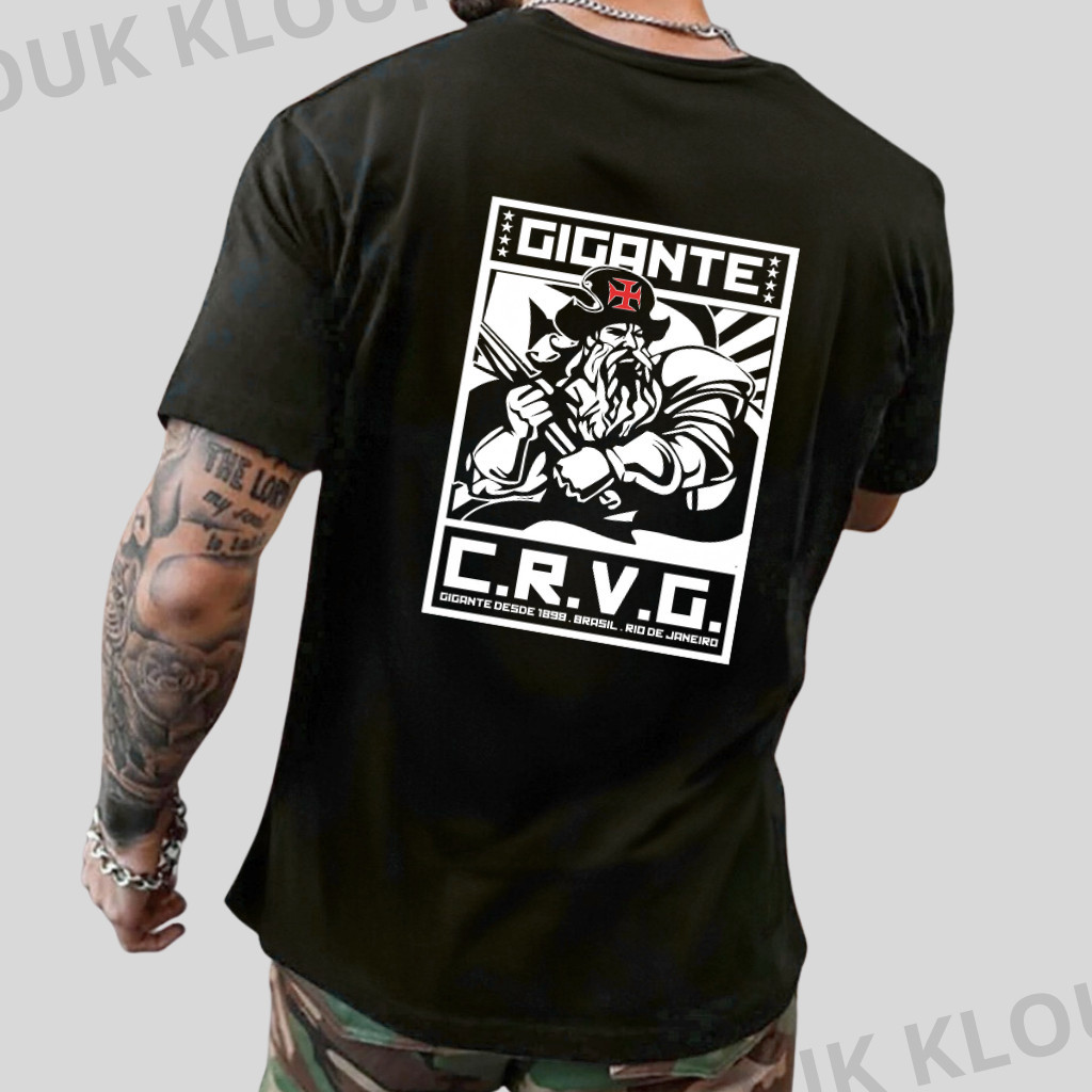 Camiseta Vasco Da Gama StreetWear Time Torcida Gigante Da Colina CRVG 1898 Torcedor 100% Algodão