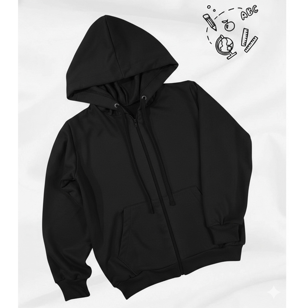 Casaco Colegial Unissex de Moletom - Inverno - Masculino e Feminino Infantil e Infanto Juvenil - 2 ao 16 anos