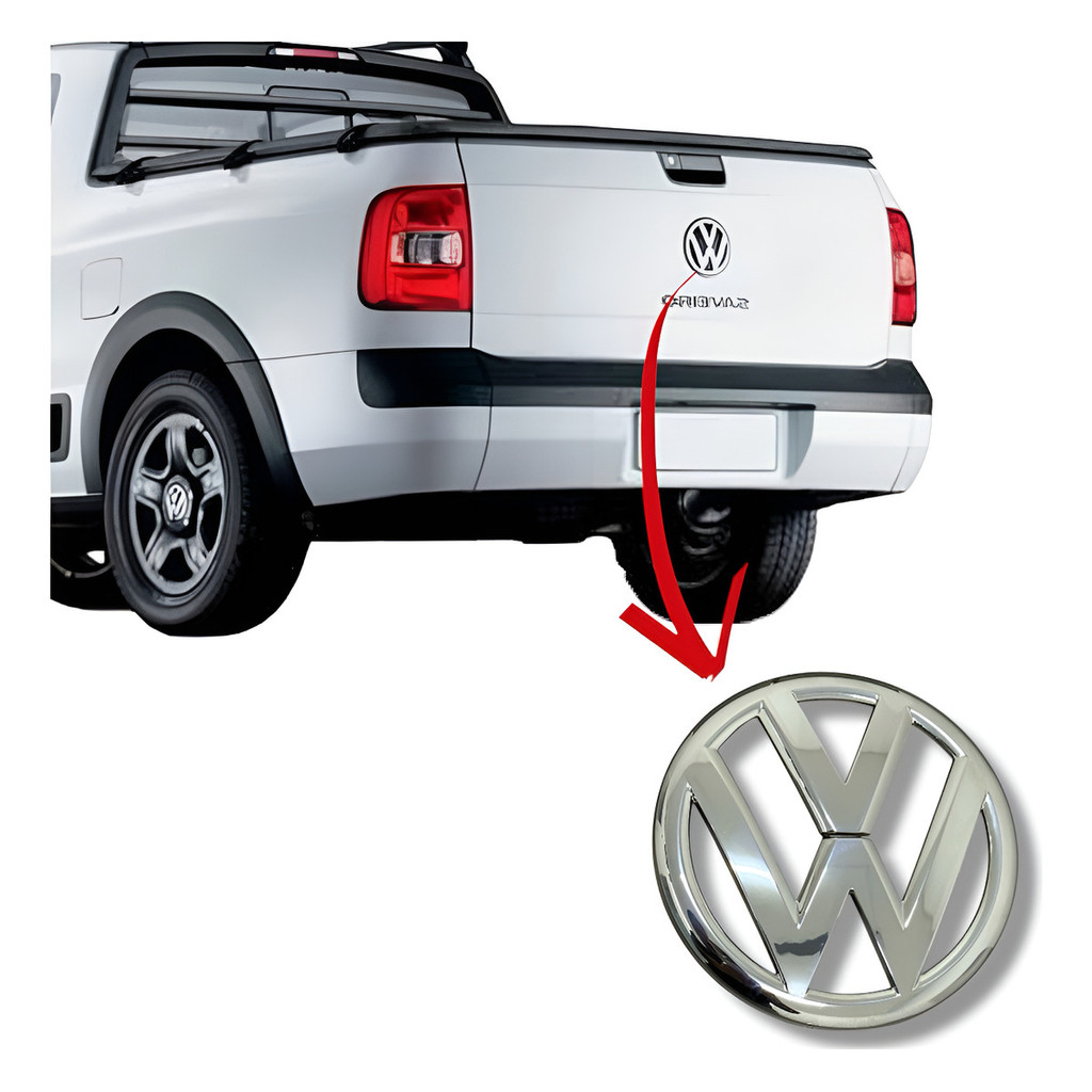 Emblema Cromado Tampa Traseira Saveiro 2010/2013 5u7853630 Cromado