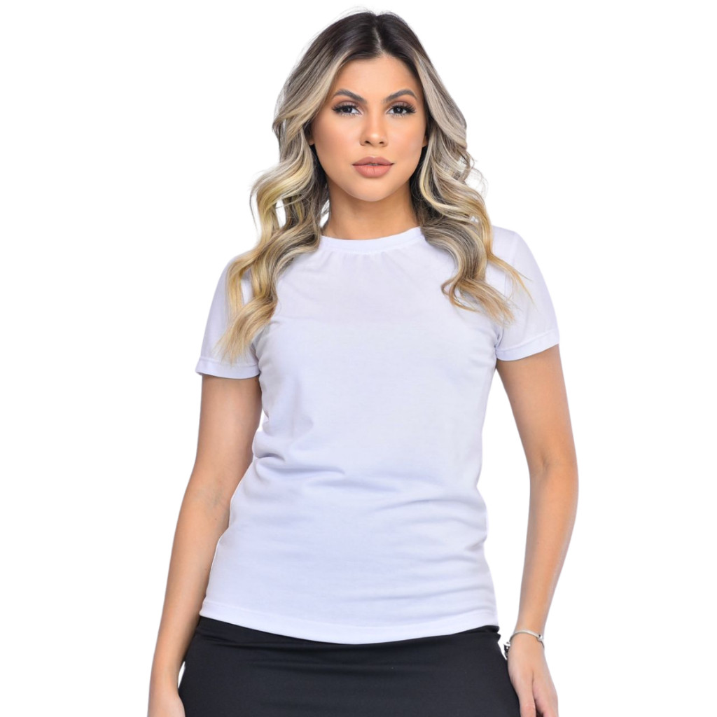 Blusa Tshirts Camiseta Lisa Branca Basica