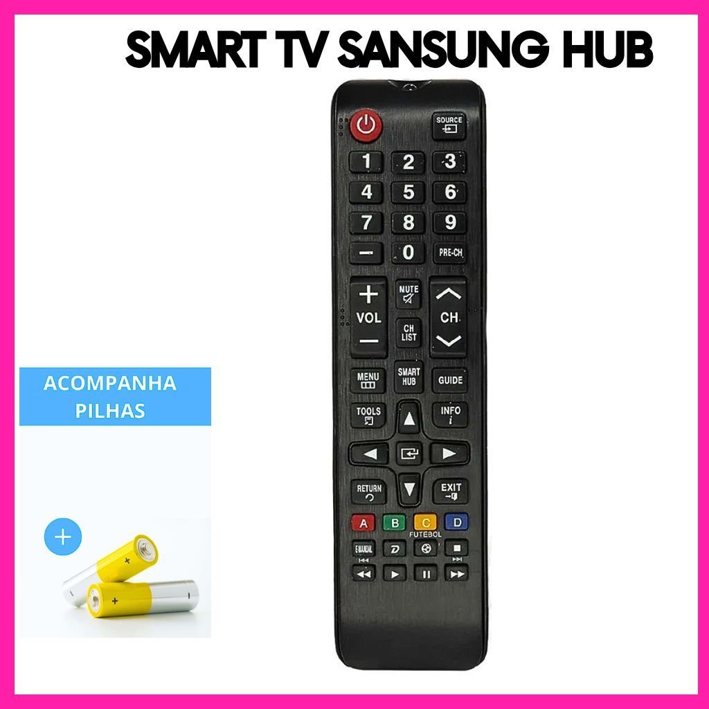 Controle Remoto Compativel com TV SMART SANSUNG HUB,Ideal Para Substituir Controle Original em Oferta na Shopee