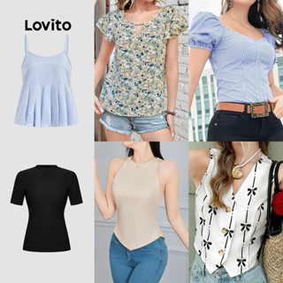 Lovito Tops De Vendas Especiais (Tamanho L) em Oferta na Shopee