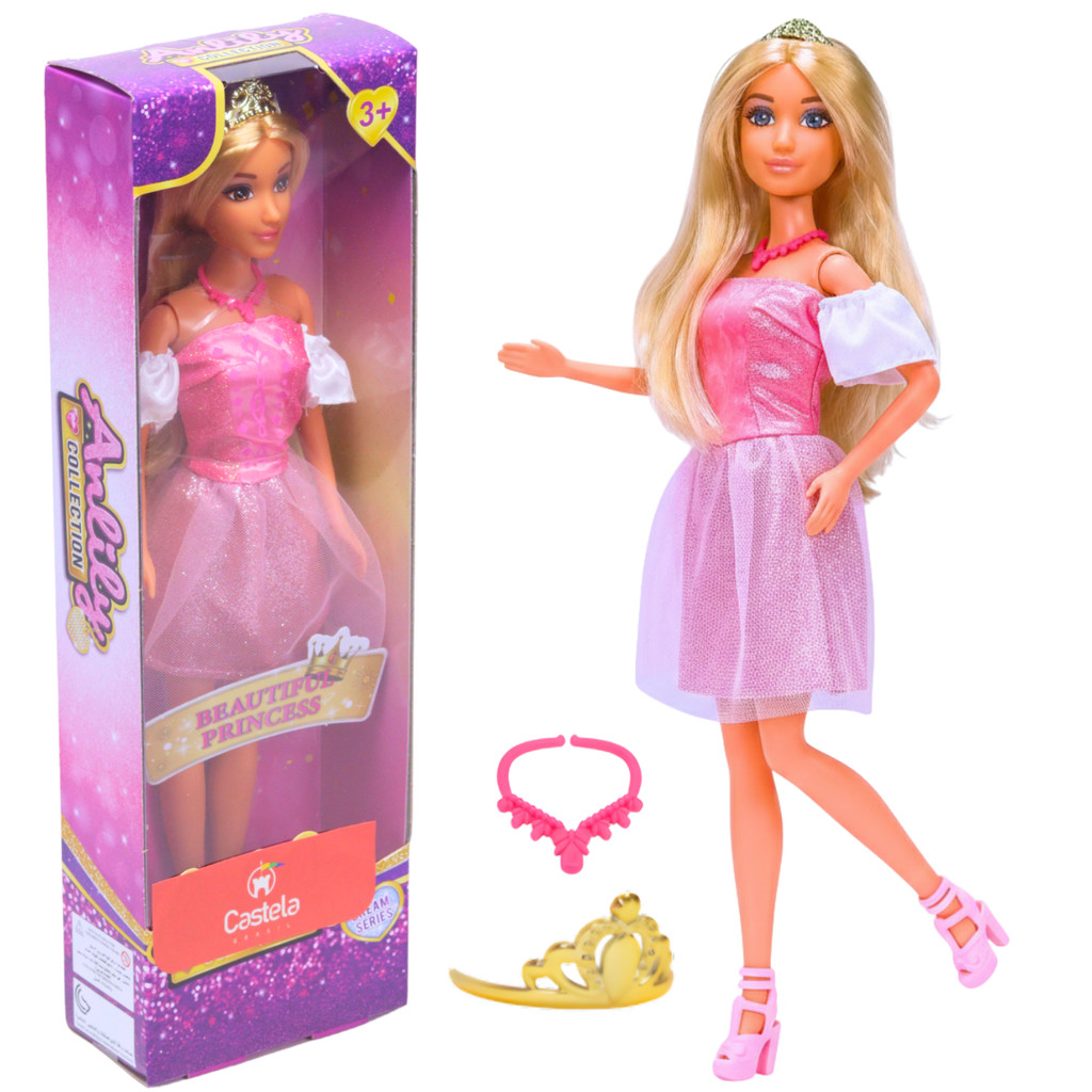 Boneca Anlily Coleção Princesa Vestido Verão Rosa - Castela Brasil em Oferta na Shopee