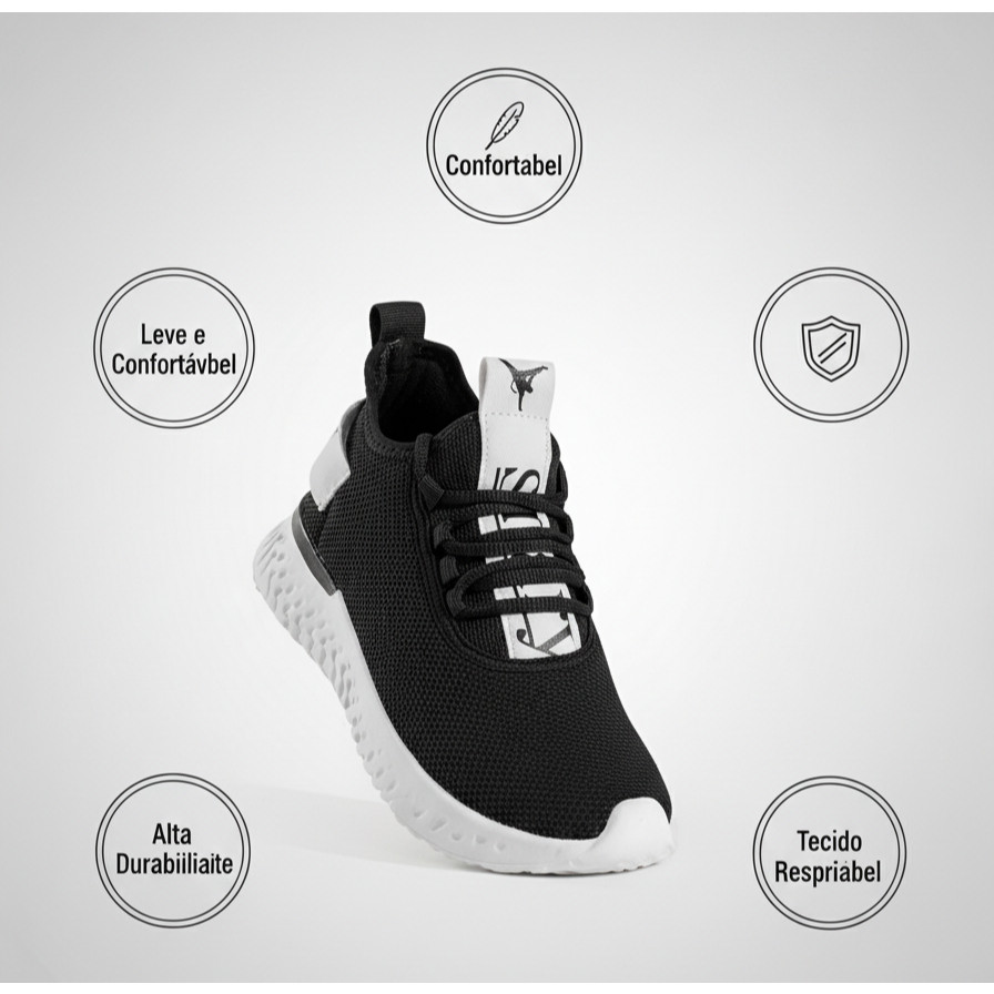 Imagem Tenis Masculino Femino Puser Flex Academia Corrida Caminhada