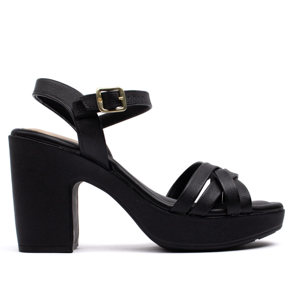 Sandália Feminina Modare Meia Pata com Tiras Cruzadas Preto em Oferta na Shopee