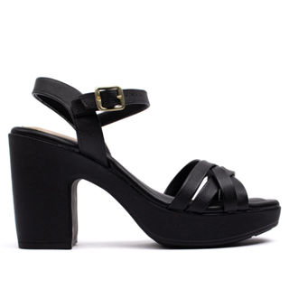Sandália Feminina Modare Meia Pata com Tiras Cruzadas Preto em Oferta na Shopee