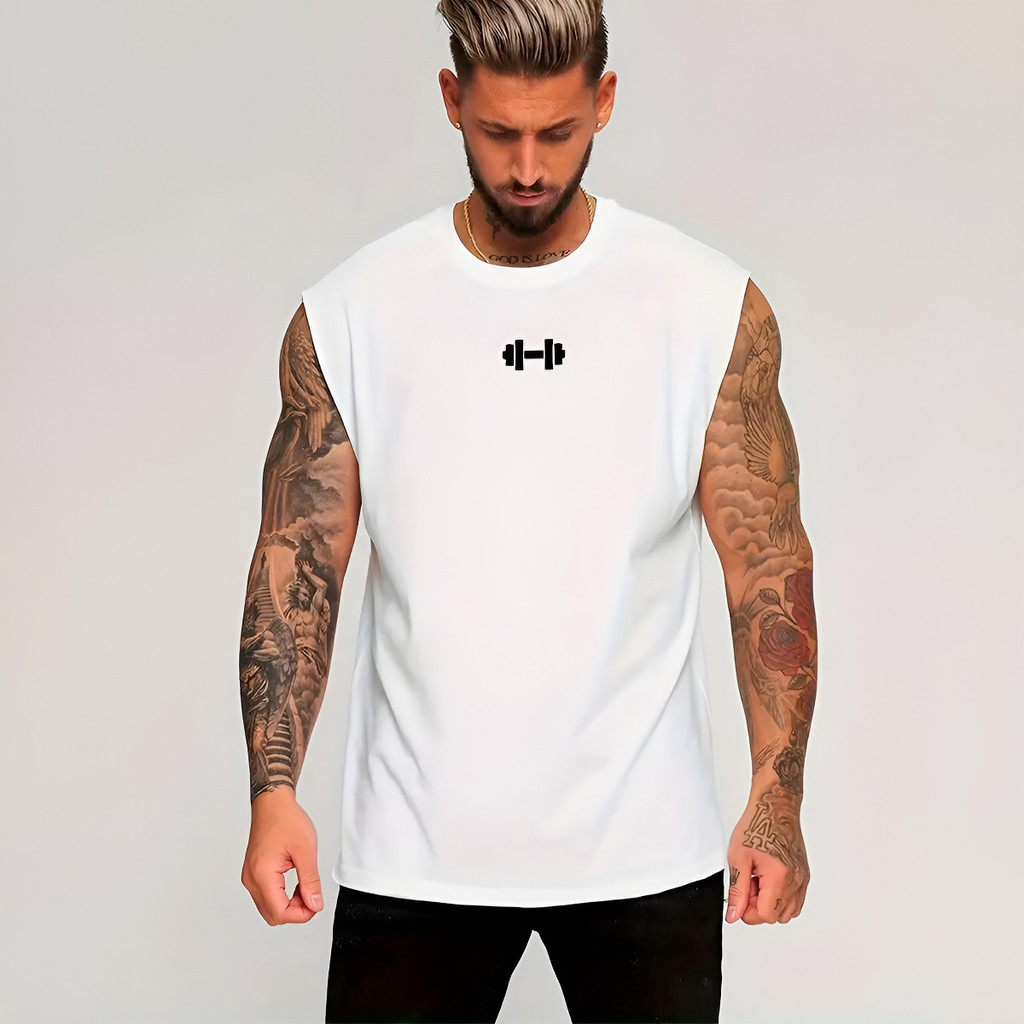 Regata Oversized Machão Masculina Academia Halter Gym Arte