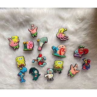 Kit 4 A 10 Peças Pins/Bottons Emborrachados Para Babuche - Turma do Bob Esponja em Oferta na Shopee