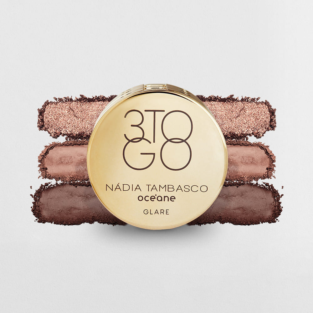 Trio de Sombras Nádia Tambasco By Océane - 3 To Go Palette Glare 7,8g