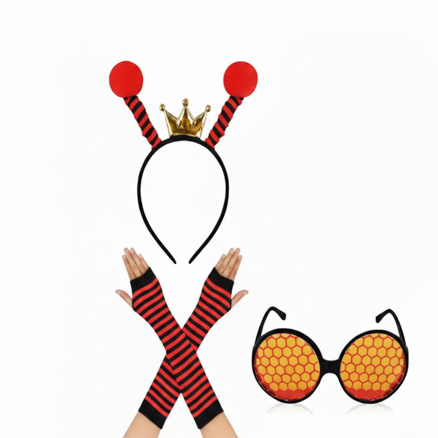 Kit Fantasia Acessórios Joaninha Cosplay LadyBug Carnaval