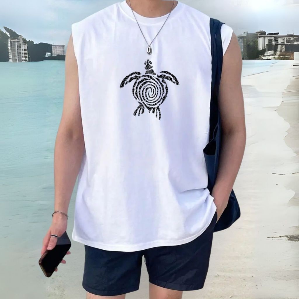 Camiseta Sem Mangas Regata Masculina Oversized Moda Praia Lançamento De Verão Confortavel