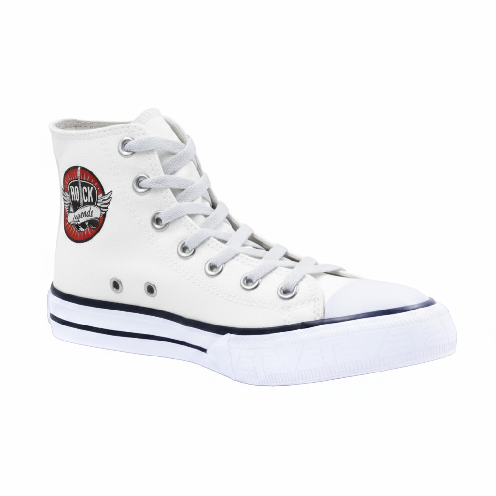 Tênis Authentic Plumax Legends Lona Cano Alto Branco