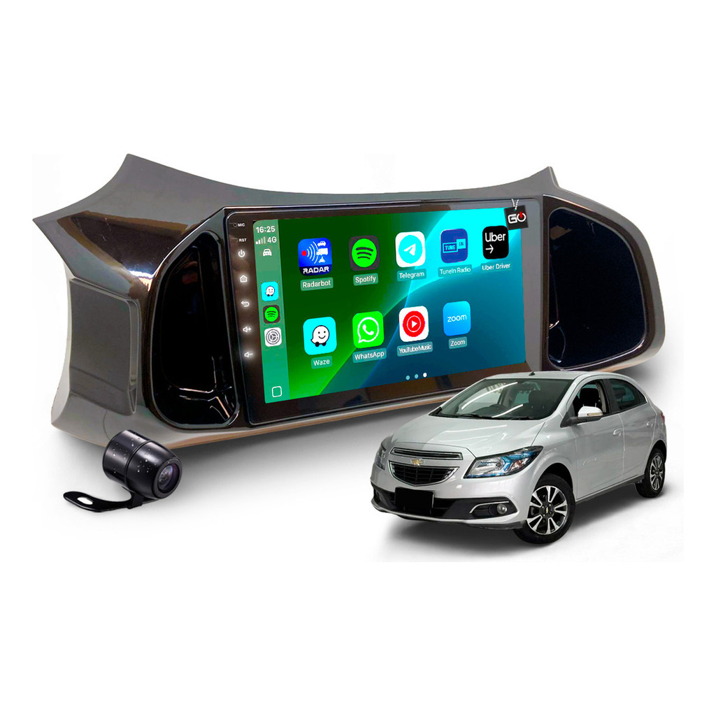 Multimídia Mp10 Onix 2010-16 Rádio Chicote + Carplay Sem Fio Cor Gm Onix | 2012 Á 2016