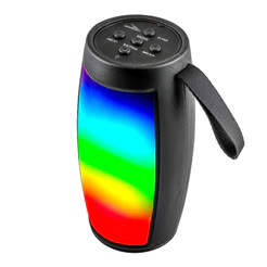 Caixa De Som Portátil Bass Bluetooth LED RGB Cartão SD Radio Fm USB