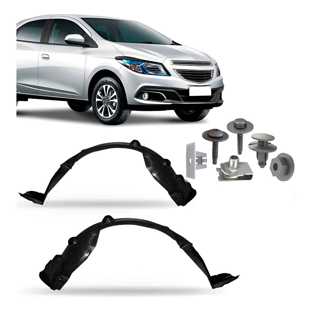 Kit Fixação + Parabarro Dianteiro Chevrolet Prisma Onix 2012 2013 2014 2015 2016 em Oferta na Shopee
