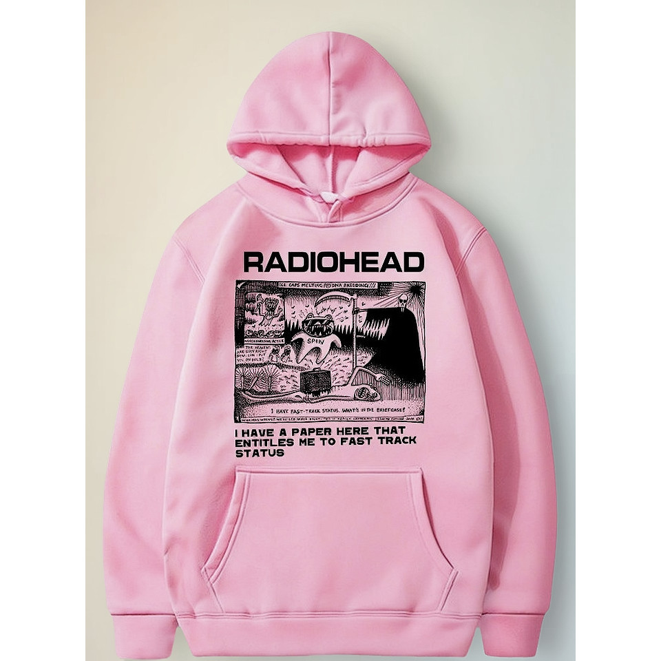 Blusa De Moletom Canguru Radiohead Banda Psicodelico Spin