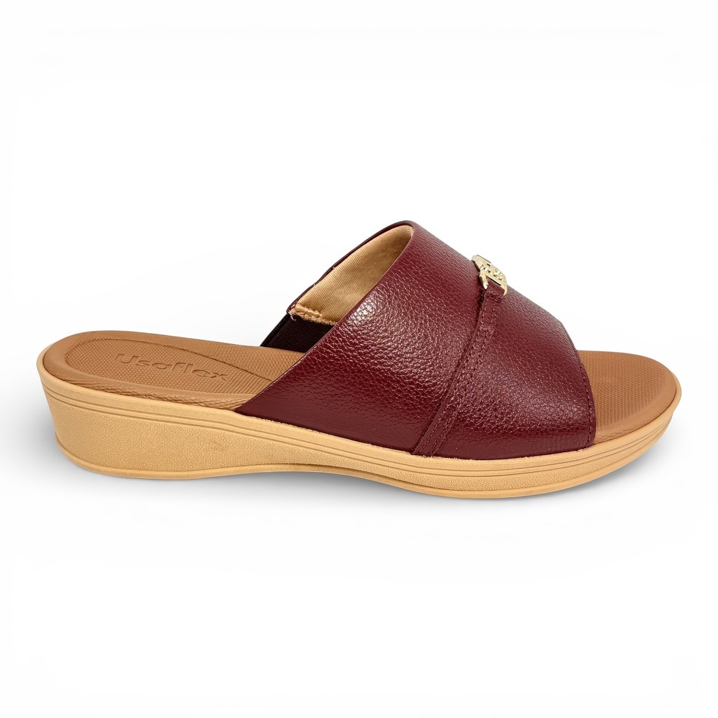 Tamanco Feminino Anabela em Couro Usaflex UD04012