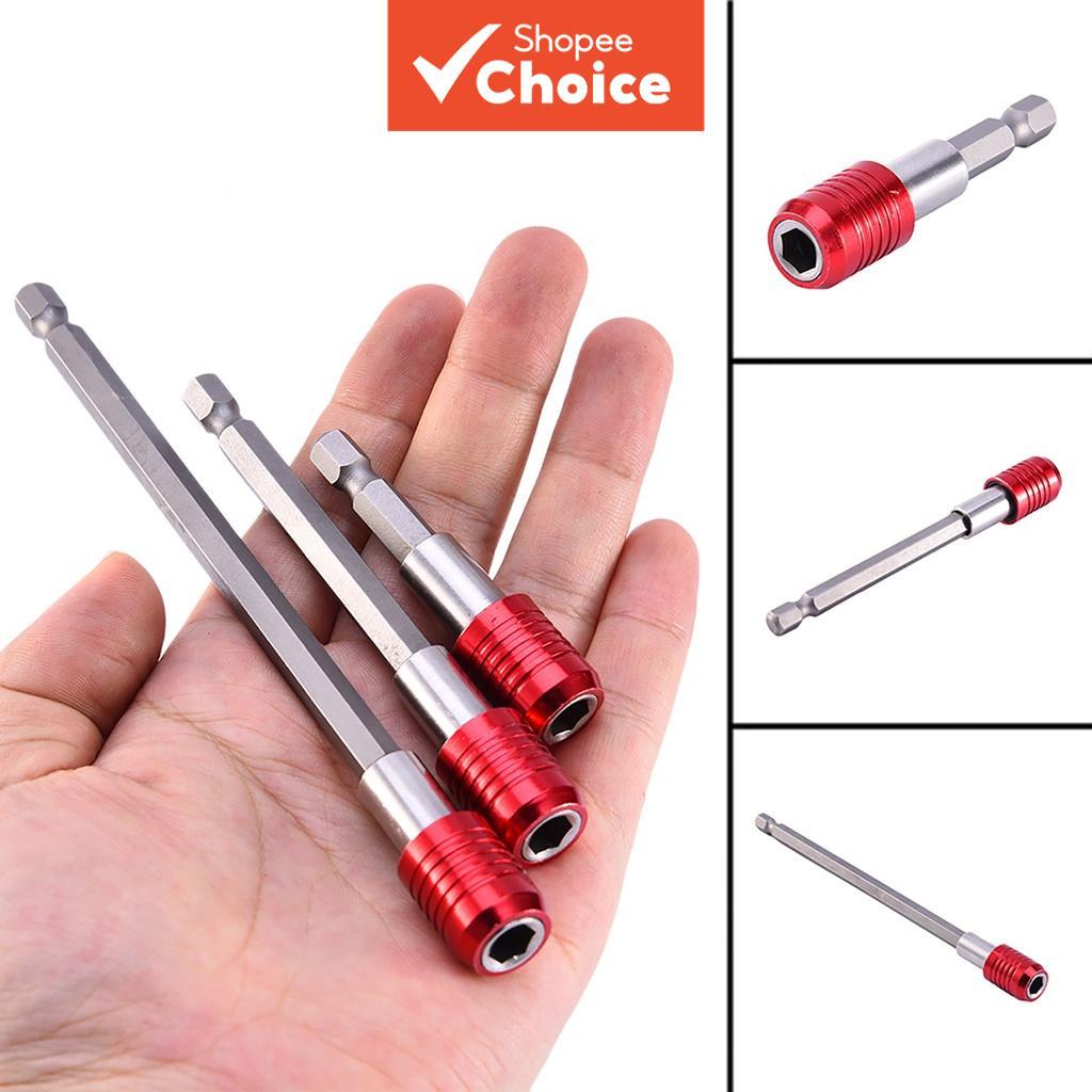  Conjunto de 3 Hastes Flexíveis de Extensão para Furadeira | Adaptador de 1/4 para Cantos Apertados, Áreas Curvas e