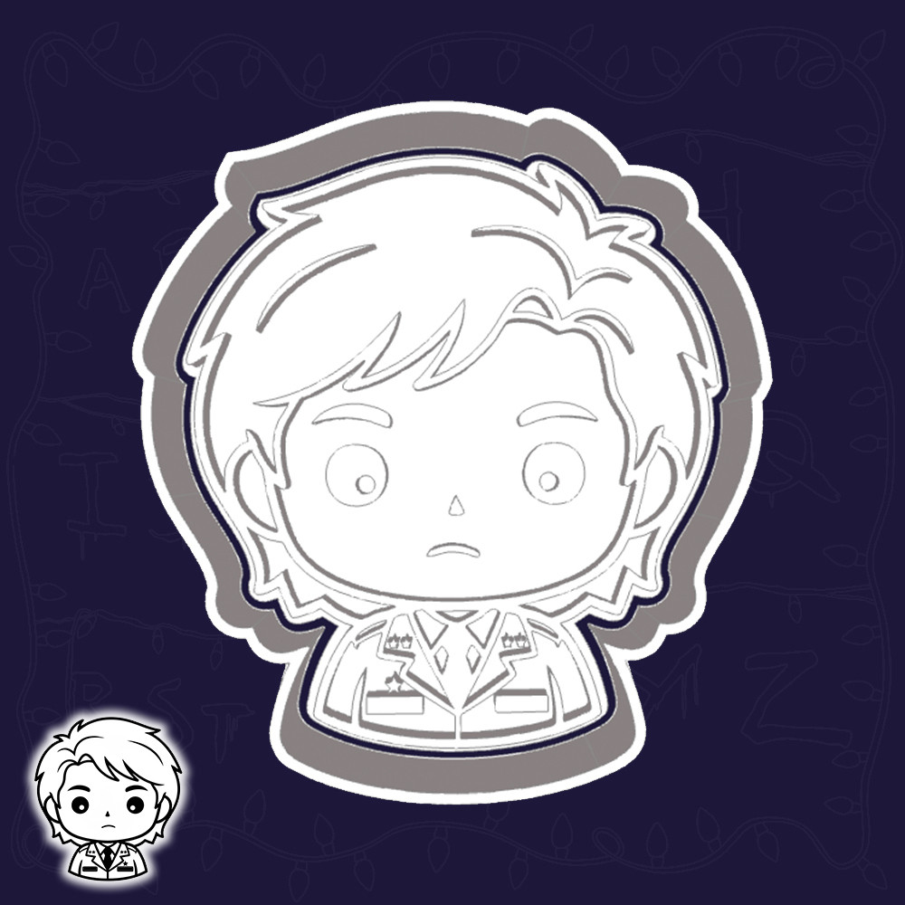 CORTADORES DE BISCOITO STRANGER THINGS - MAJOR GENERAL DR. KAY (ESTILO 1)