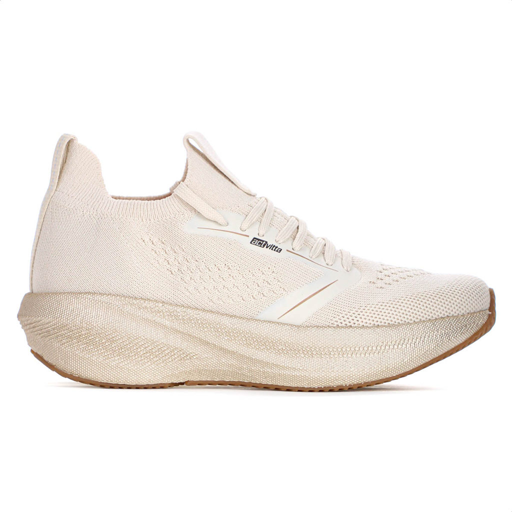Tênis Actvitta Gaspea Knit Energy Bege - Feminino