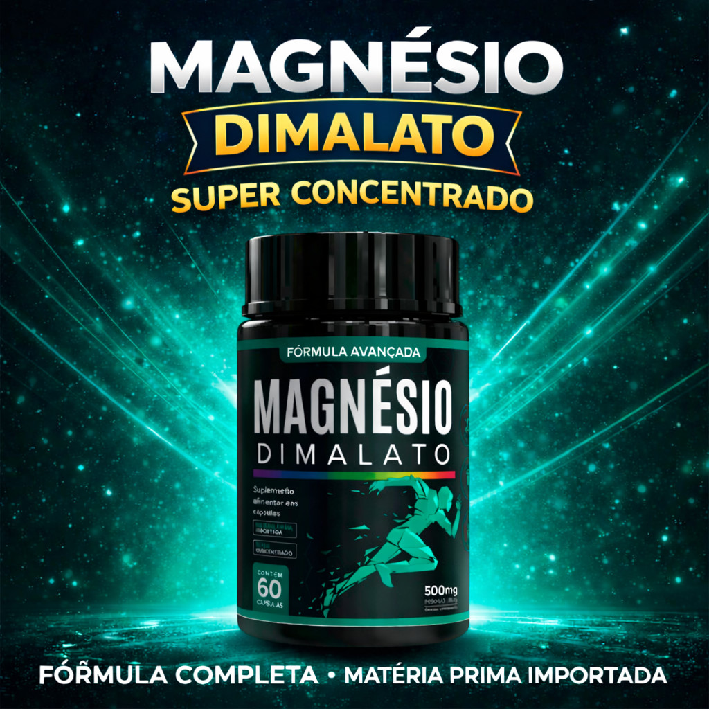 MAGNÉSIO DIMALATO 500MG 60 CÁPSULAS | ALTA ABSORÇÃO | SUPLEMENTO ALIMENTAR PREMIUM | ENVIO RÁPIDO em Oferta na Shopee