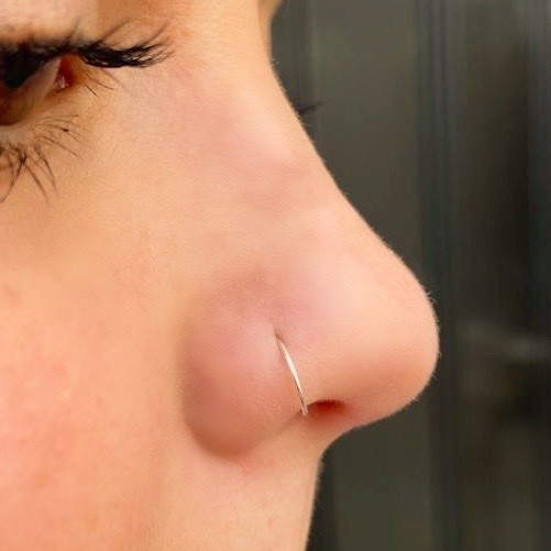 Piercing Nariz E Cartilagem Furo Liso Prata 925 em Oferta na Shopee
