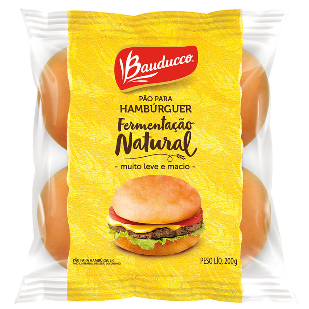 Pão de Hambúrguer Bauducco Fermentação Natural 200g em Oferta na Shopee