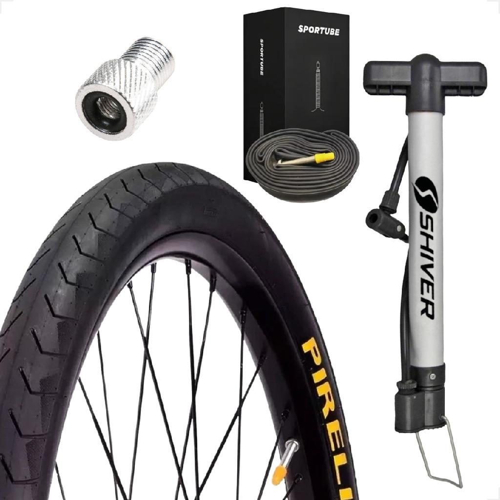 Pneu Bicicleta Pirelli Phantom Street aro 29 700x38 + Camara Pirelli bico fino brinde bomba e bico