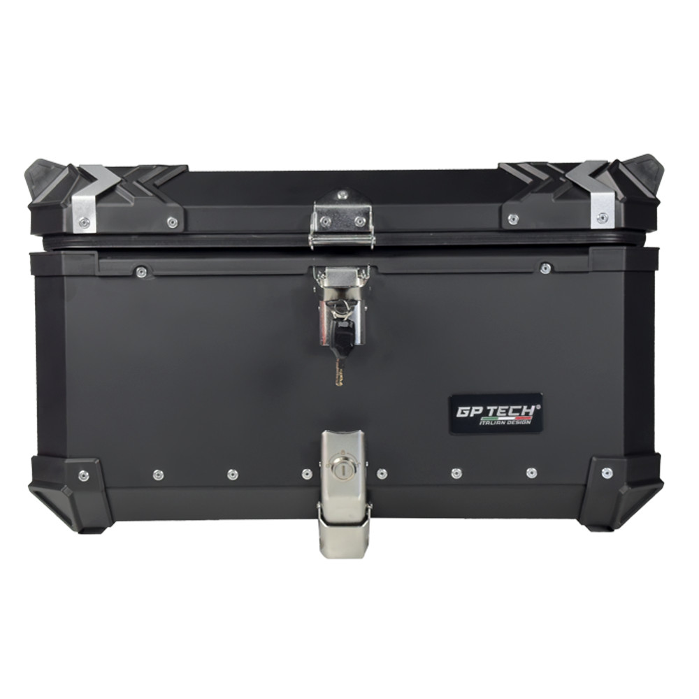 BAU MOTO UNIVERSAL GP TECH TRASEIRO ALUMINIO PRETO 65 LITROS