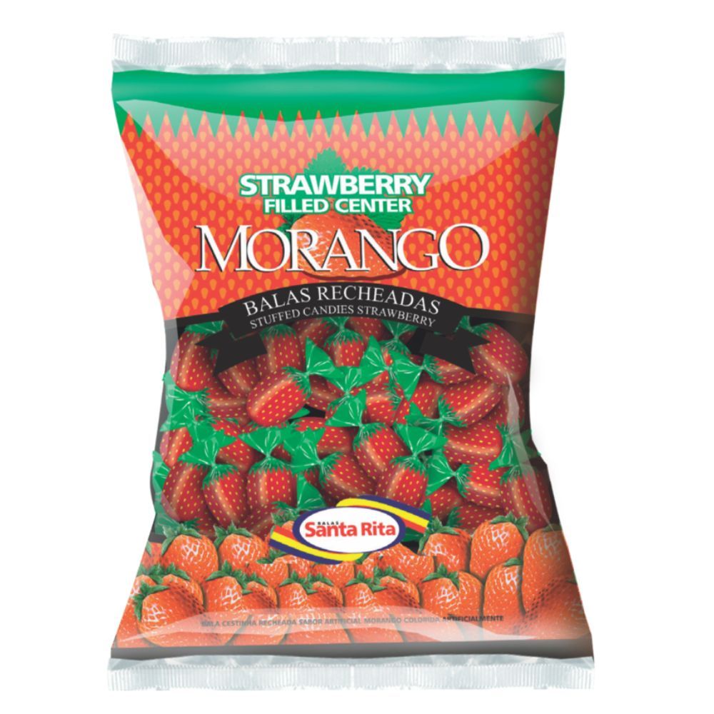 Bala Santa Rita Recheio Morango 150g em Oferta na Shopee