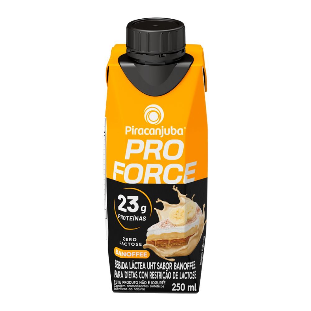 Bebida Láctea Piracanjuba Pro Force 23g de Proteína Banoffee 250ml em Oferta na Shopee