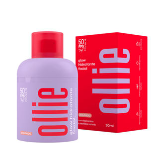 Glow Hidratante Facial Ollie FPS 50 Dourado 30ml em Oferta na Shopee