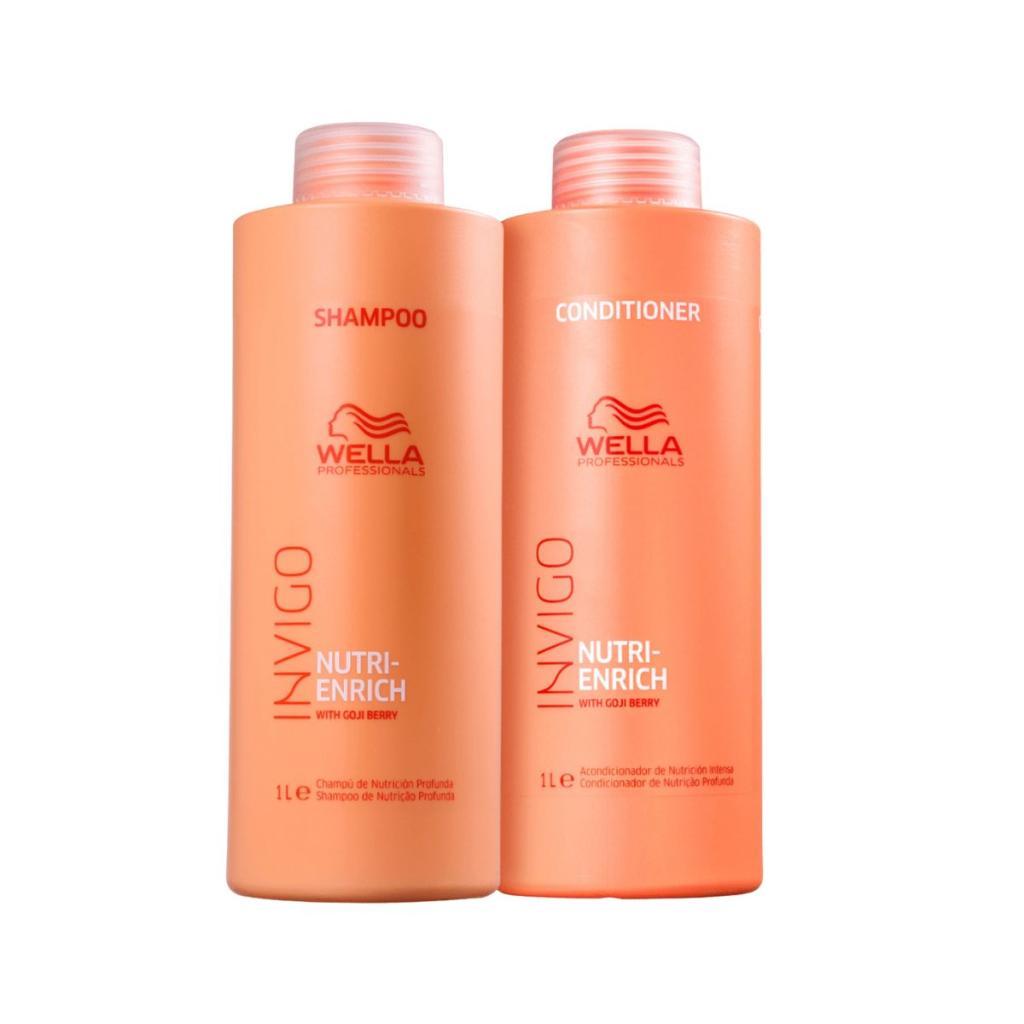 Kit Wella Profissionals Invigo Nutri Enrich Shampoo 1 Litro + Condicionador 1 Litro