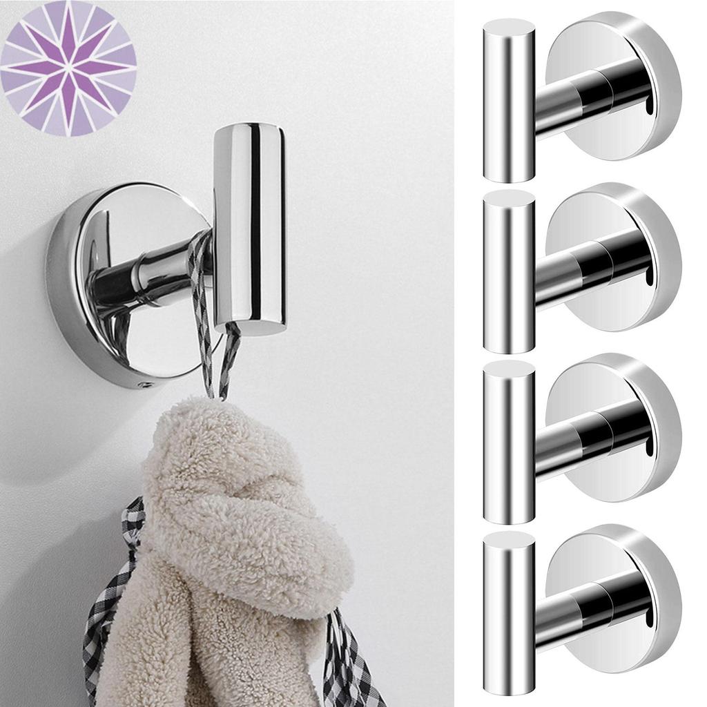 4 Pçs Gancho De Toalha À Prova De Ferrugem Robe De Longa Duração Fácil De Instalar Suporte Do Banheiro Para Casa SHOPCYC