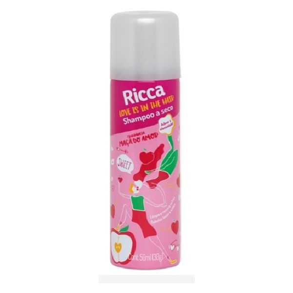 Shampoo A Seco Ricca Love Is In The Hair Maça Do Amor 50ml em Oferta na Shopee