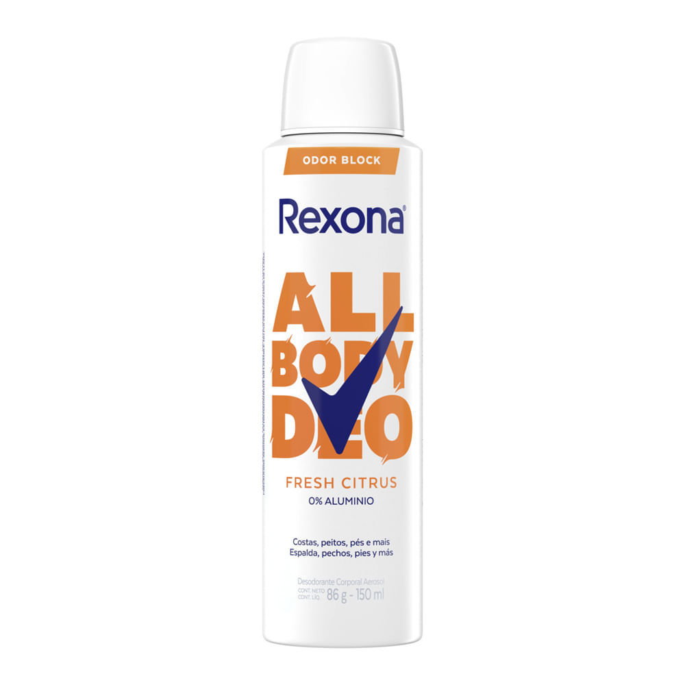 Desodorante Corporal Aerossol Rexona Fresh Citrus 150ml em Oferta na Shopee