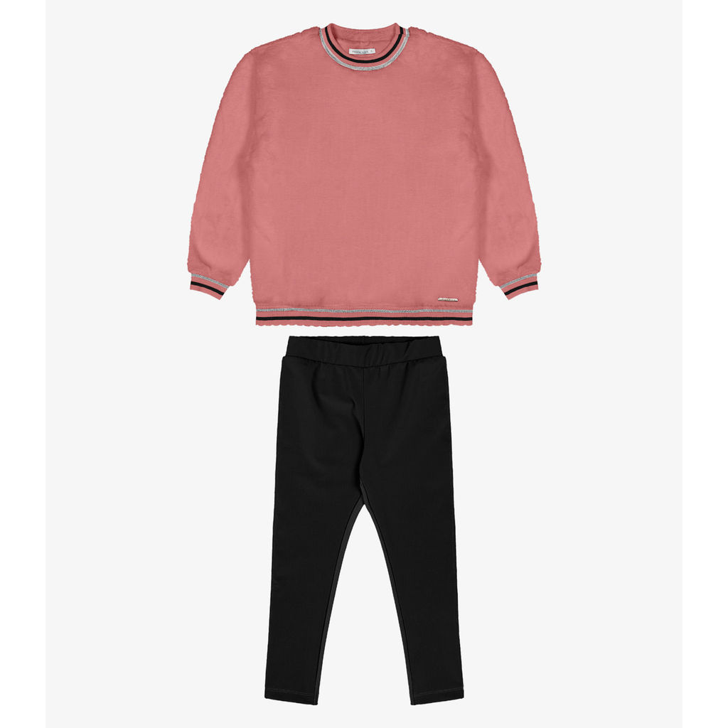 Conjunto de Moletom Com Legging Trick Nick Rosa