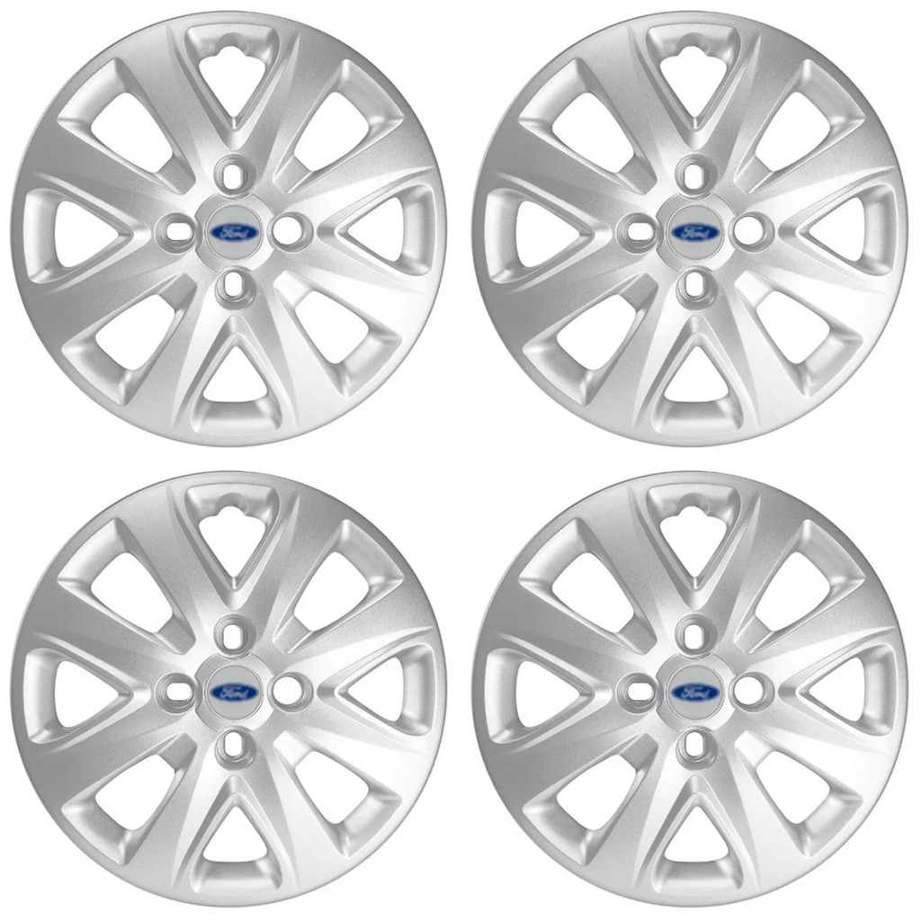 Jogo 4 Calota Aro 14 Ford Ka Hatch Sedan 2015/2018 Fiesta C/ Emblema em Oferta na Shopee