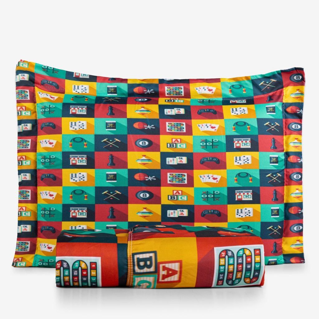 Jogo Lençol Roupa Cama Solteiro Elastico Avulso Toque Macio Decoração Quarto Menino Gamer Jogos Luxo