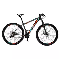 Bicicleta Aro 29 KRW Alumínio Shimano 24 Velocidades Freio a Disco Suspensão Mountain Bike S4