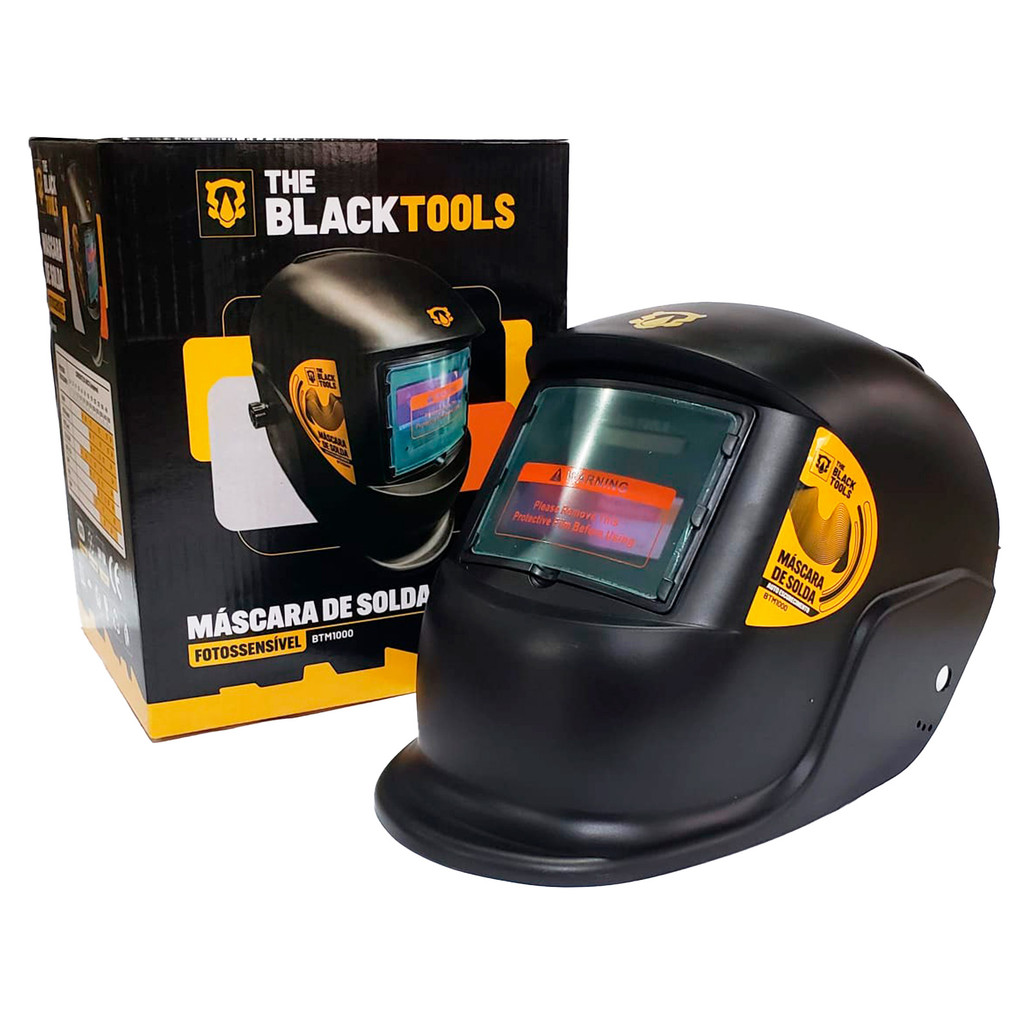 Máscara De Solda Escurecimento Automatico Profissional The Black Tools em Oferta na Shopee
