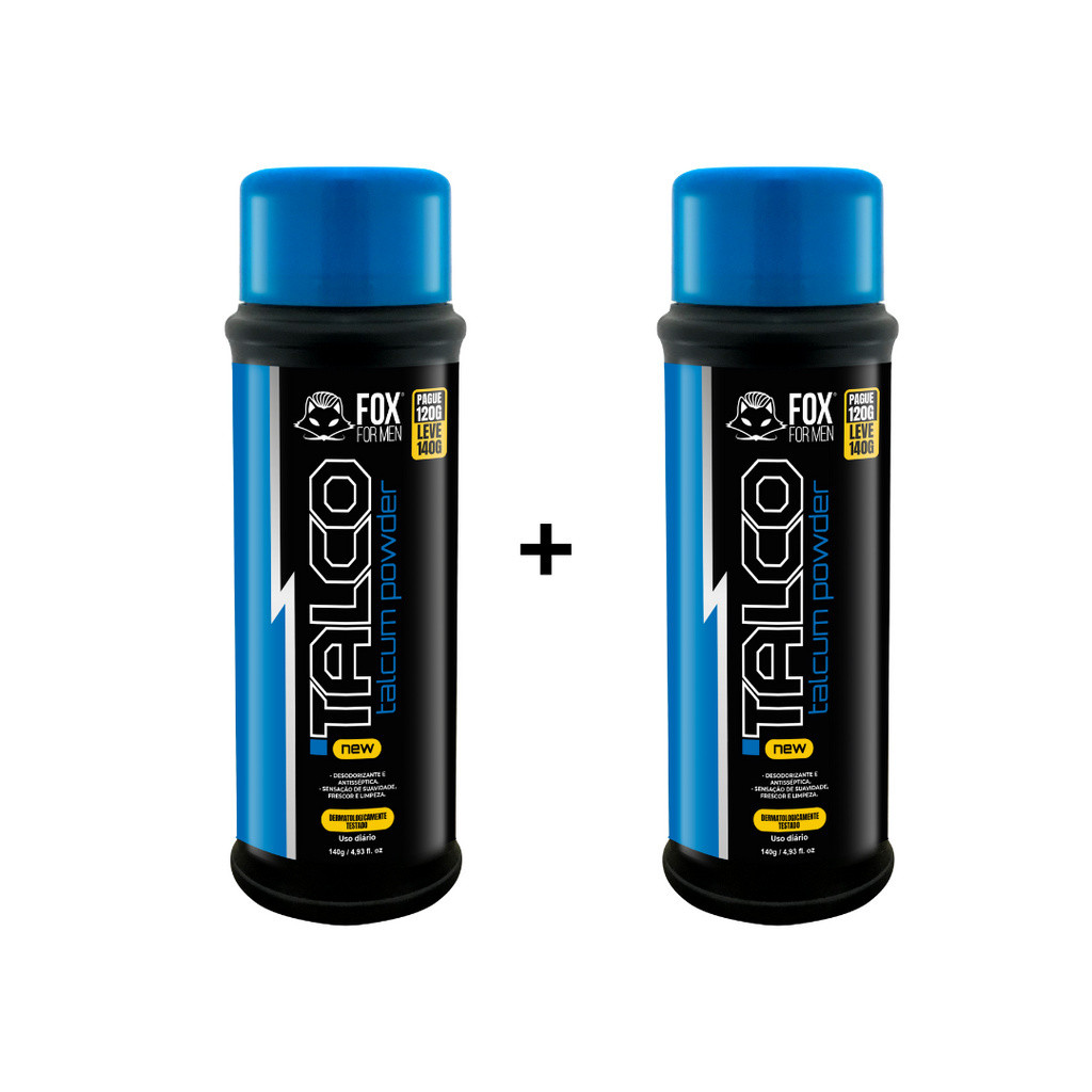 Talco Para Barbearia Power 140g Fox For Men 2 Unidades